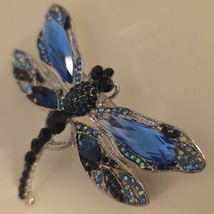 Blue Jewled Dragonfly Brooch